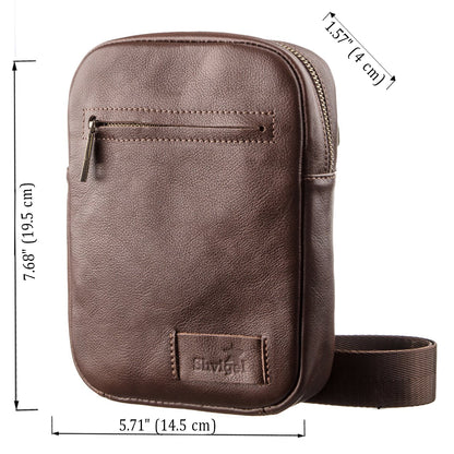 Men's Leather Bag SHVIGEL 19103 Brown | Natural Leather | Ukrainian Craftsmanship