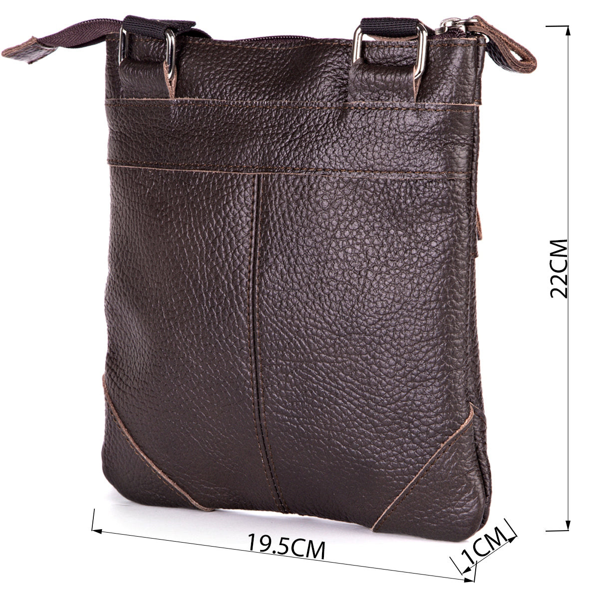 Leather Bag SHVIGEL 11014 Made in Ukraine Brown Natural Leather Classic Design