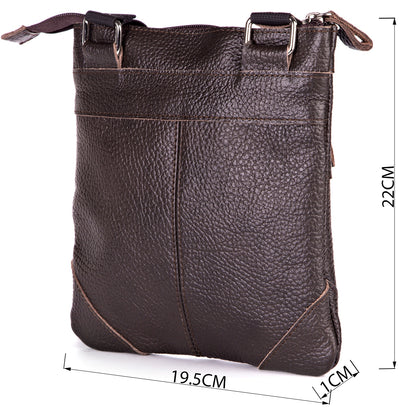 Leather Bag SHVIGEL 11014 Made in Ukraine Brown Natural Leather Classic Design