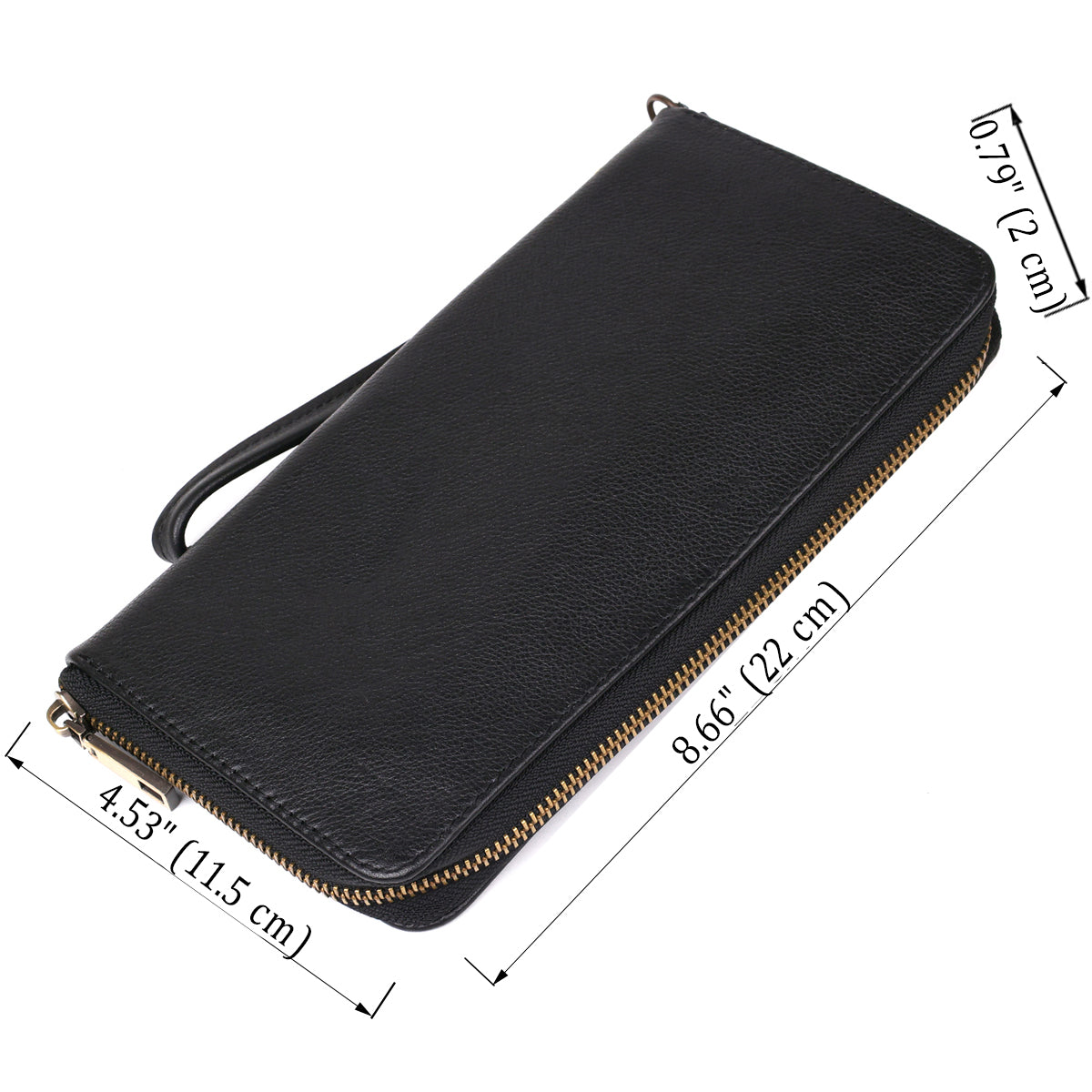 Men's Horizontal Leather Clutch by SHVIGEL 19120 in Black - Genuine Leather, Ukrainian Craftsmanship