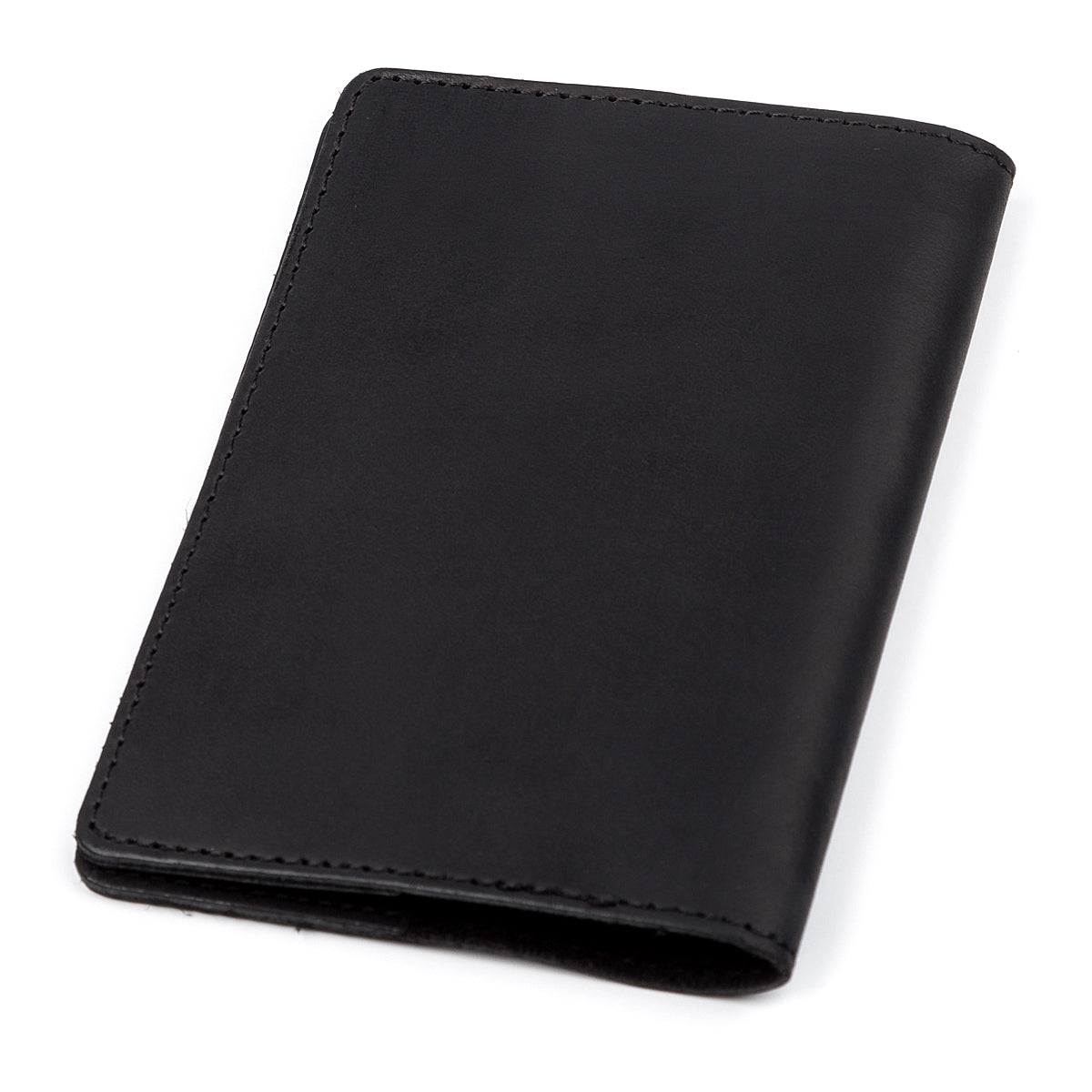 Leather Passport Cover SHVIGEL 13917 Black Genuine Leather for Passport Protection