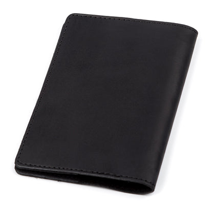 Leather Passport Cover SHVIGEL 13917 Black Genuine Leather for Passport Protection