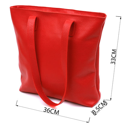 Leather Women's Bag SHVIGEL 16355 Red, Made in Ukraine, Genuine Leather Material