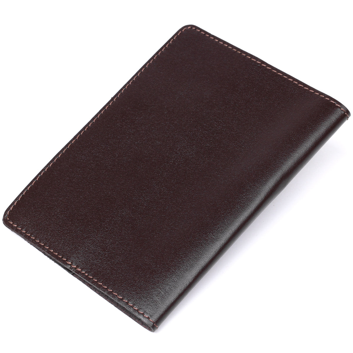 Genuine Leather Passport Cover SHVIGEL 13976 Brown for Travel Protection
