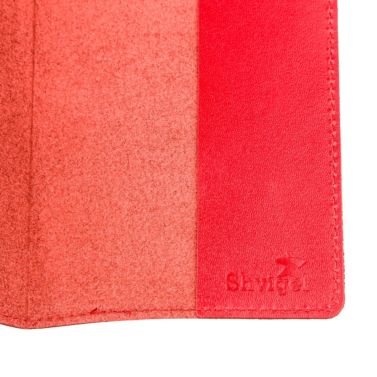 Genuine Leather Passport Cover SHVIGEL 13975 Red - Stylish and Durable Design