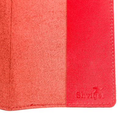 Genuine Leather Passport Cover SHVIGEL 13975 Red - Stylish and Durable Design