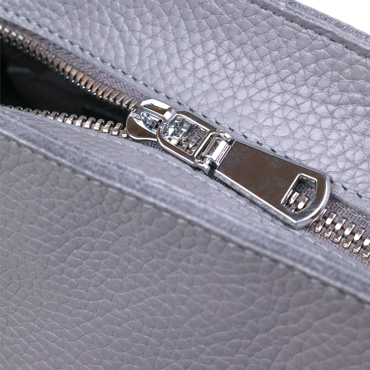 Leather Women's Shopper Bag SHVIGEL 16360 Grey Made in Ukraine Natural Leather