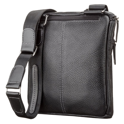 Men's Leather Bag SHVIGEL 11102 Black Genuine Leather Made in Ukraine