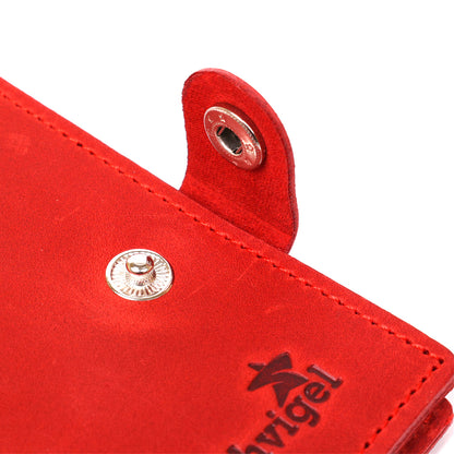 Small Matte Women's Wallet SHVIGEL 16476 Red Genuine Leather Ukraine