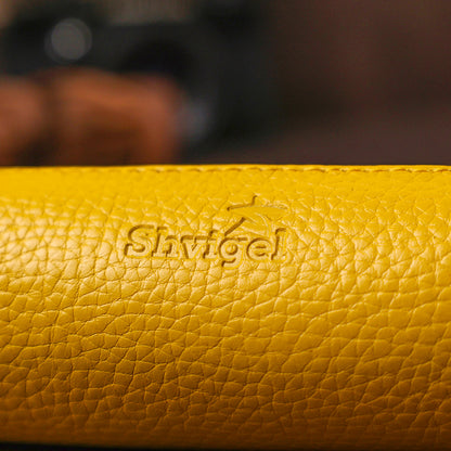 Bright Women's Key Holder SHVIGEL 16540 Yellow Natural Leather for Keys