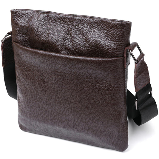 Leather Shoulder Bag SHVIGEL 11601 Brown Natural Leather Stylish Design