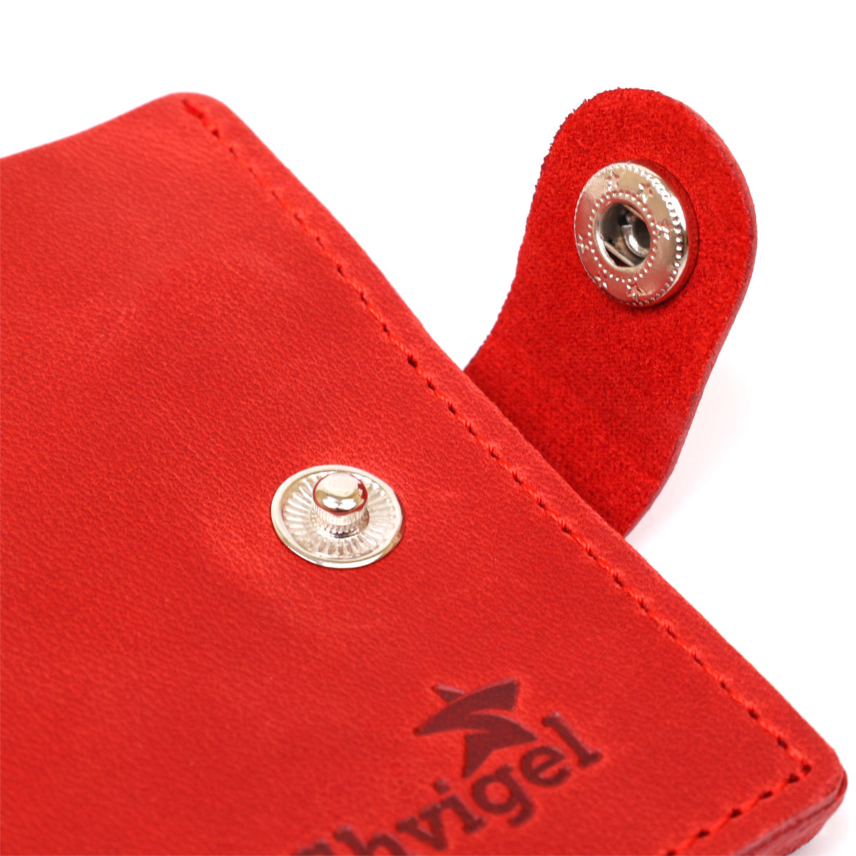 Vintage Red Leather Wallet for Women SHVIGEL 16434 - Made in Ukraine, Genuine Leather