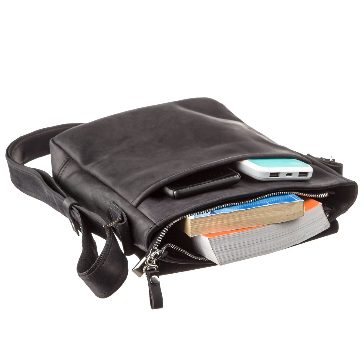 Men's Leather Bag SHVIGEL 11171 Black Genuine Leather from Ukraine, Stylish Design