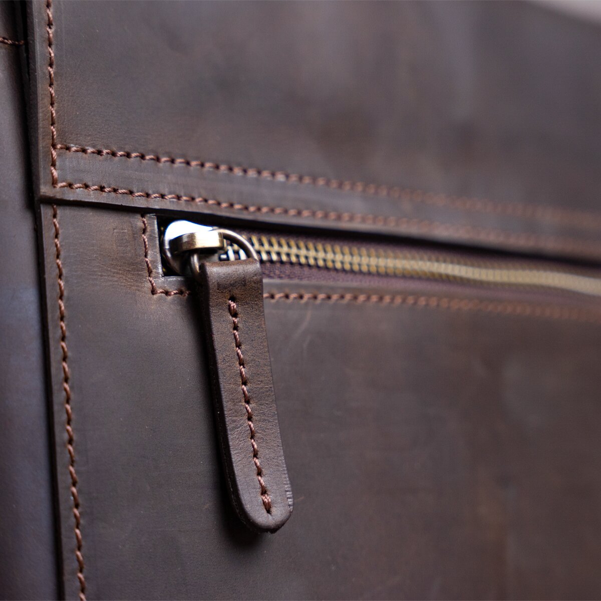 Men's Leather Bag SHVIGEL 11095 Brown Natural Leather High-Quality Design