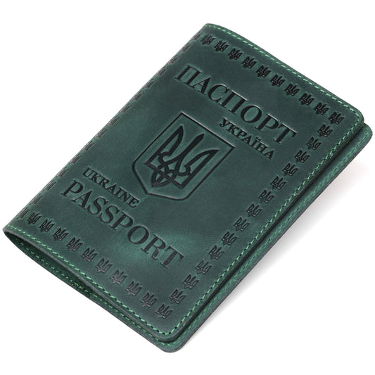 Genuine Leather Passport Cover SHVIGEL 16134 - High-Quality Ukrainian Design