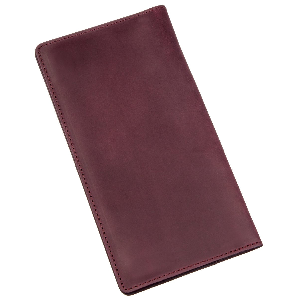Women's Leather Wallet with Snap Closure SHVIGEL 16196 Mat Finish Burgundy, Made in Ukraine