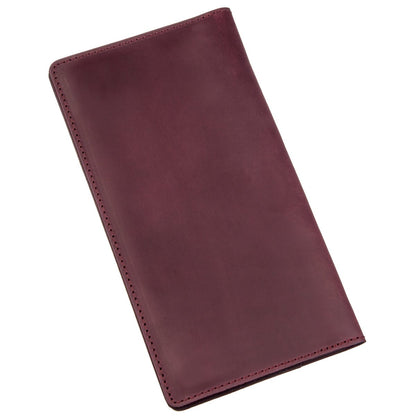 Women's Leather Wallet with Snap Closure SHVIGEL 16196 Mat Finish Burgundy, Made in Ukraine