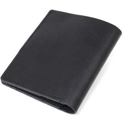 Matte Men's Wallet SHVIGEL 16495 Black Genuine Leather Elegant Design