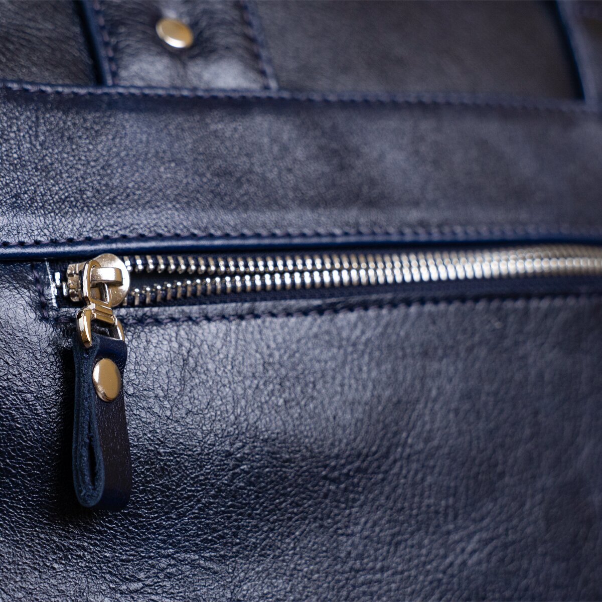 Laptop Bag SHVIGEL 00976 Blue Genuine Leather from Ukraine with Stylish Design
