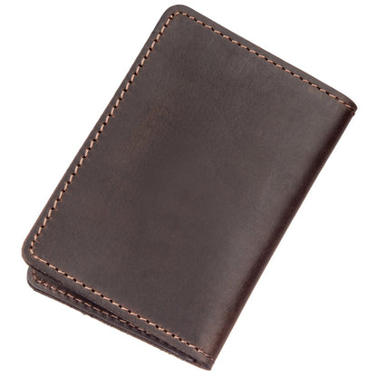 Leather Driver's License Holder SHVIGEL 13962 Brown Genuine Leather Made in Ukraine