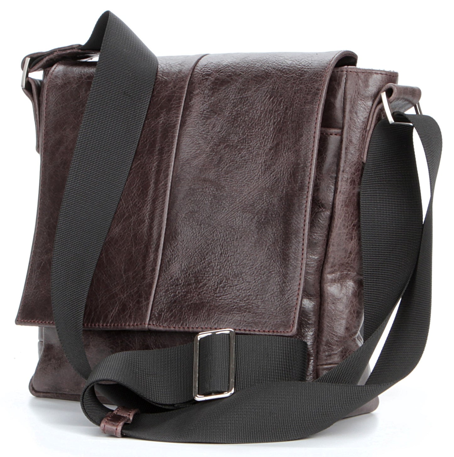 Genuine Leather Messenger Bag SHVIGEL 00794 Brown - Stylish Ukrainian Design