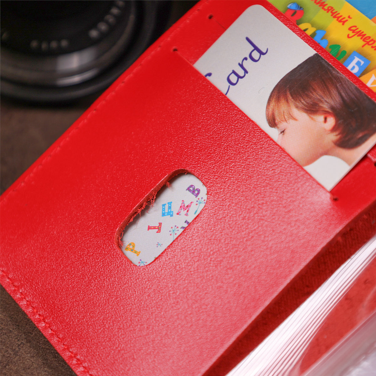 Large Driver Document Cover by SHVIGEL 13984 in Red, Made of Natural Leather