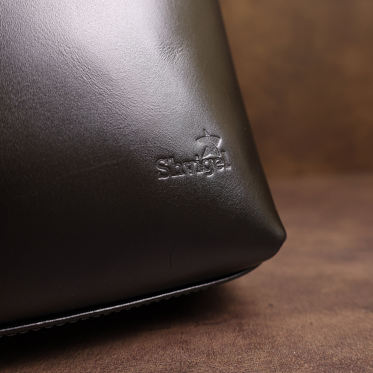 Genuine Leather Men's Bag SHVIGEL 11287 Black, Handcrafted in Ukraine, Durable Design