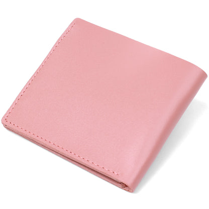 Horizontal Leather Wallet SHVIGEL 16467 Pink Genuine Leather Stylish Design