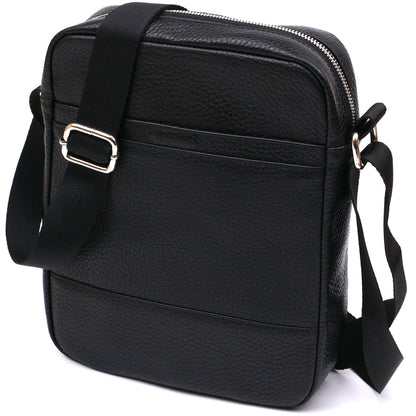 Men's Shoulder Bag SHVIGEL 16334 Black Genuine Leather Practical Design
