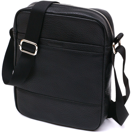 Men's Shoulder Bag SHVIGEL 16334 Black Genuine Leather Practical Design