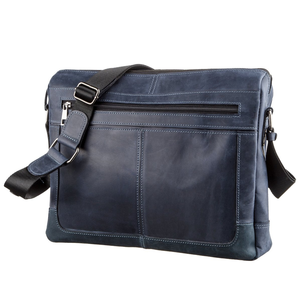 Business Men’s Leather Shoulder Bag SHVIGEL 11249 Blue Genuine Leather Design