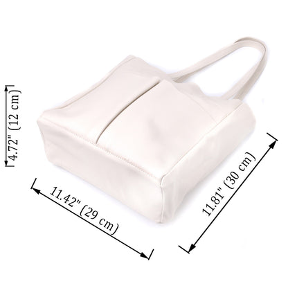 Spacious SHVIGEL Leather Shopper Bag 22843 Beige Made in Ukraine – Durable Design