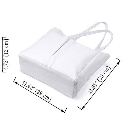 Practical White Leather Shopper Bag SHVIGEL 22844 - Made in Ukraine, Premium Quality