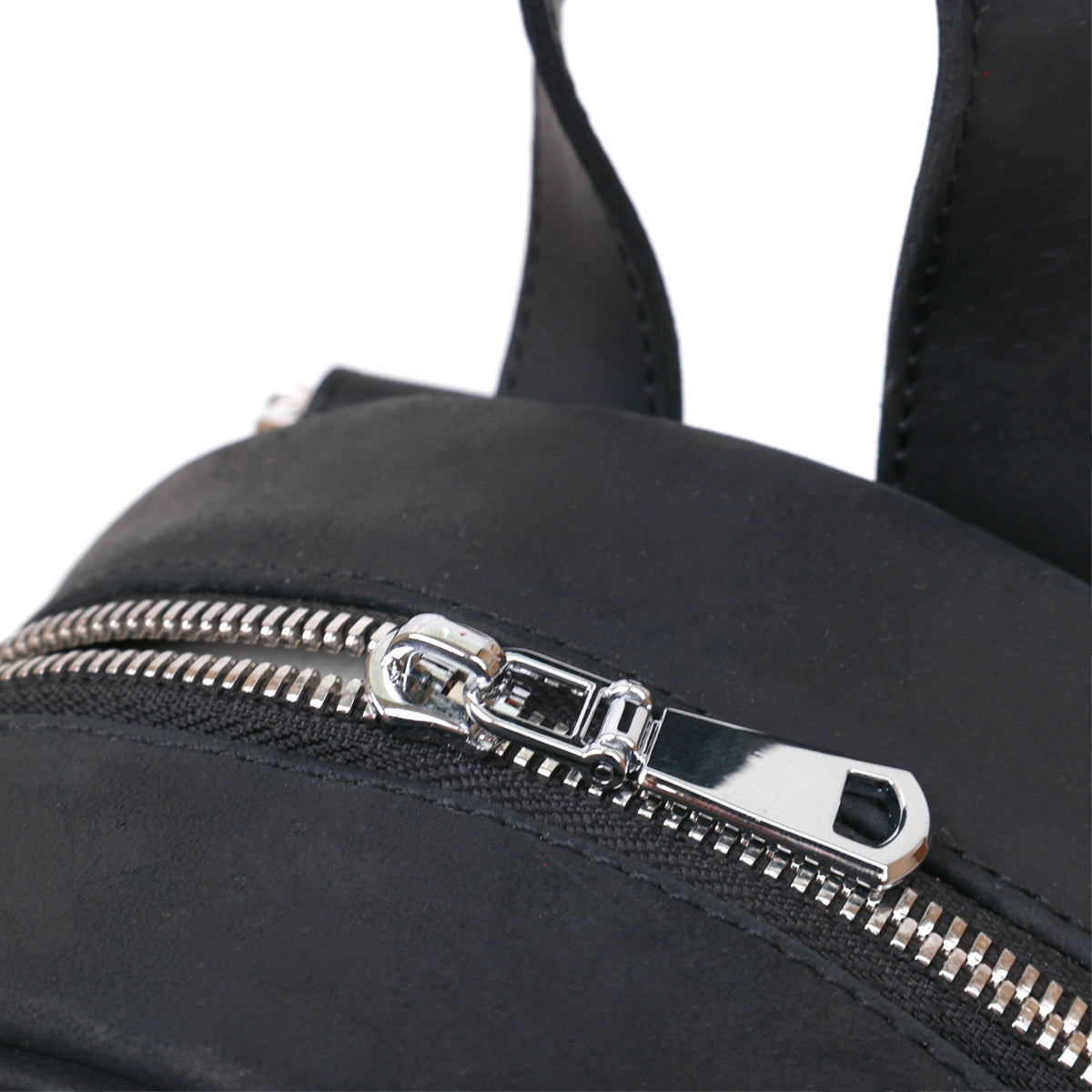 Vintage Universal Backpack SHVIGEL 16313 Black Natural Leather Made in Ukraine