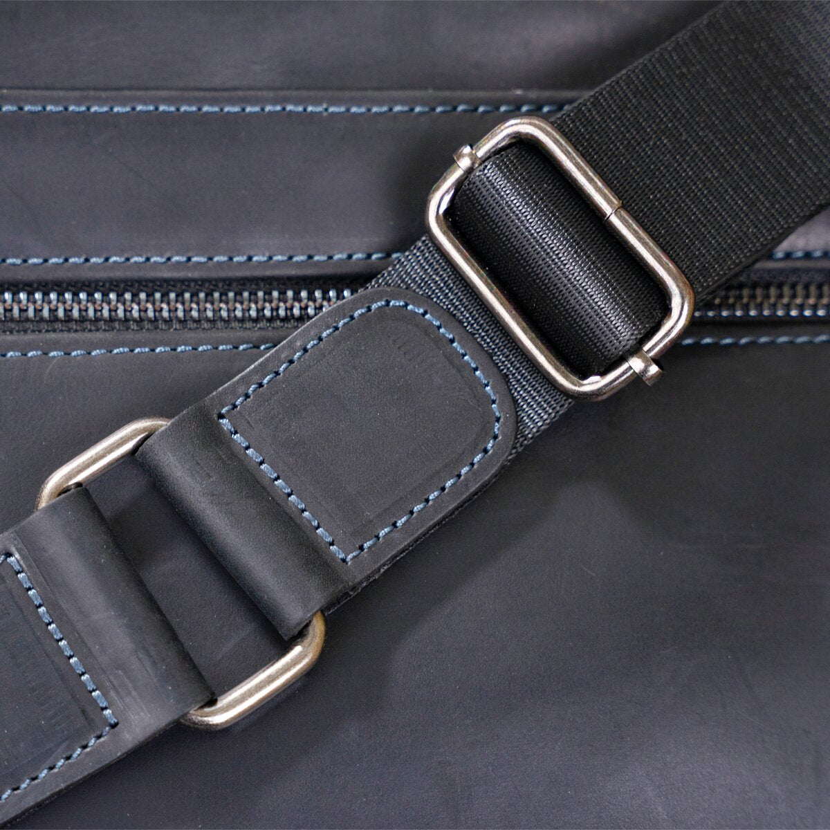 Men's Vintage Leather Bag SHVIGEL 11137 Black Made in Ukraine Natural Leather
