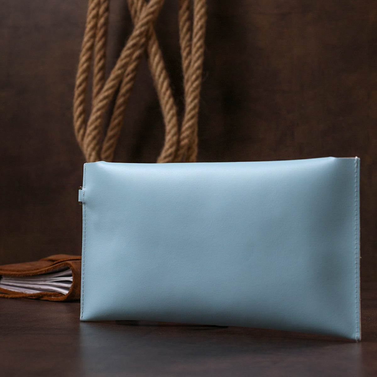 Leather Women's Travel Cosmetic Bag SHVIGEL 16424 Blue Genuine Leather Quality