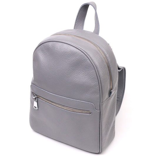 Leather Women's Backpack SHVIGEL 16308 in Grey - Made from Natural Leather
