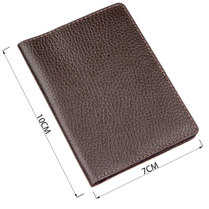 Leather Passport Cover Wallet SHVIGEL 13960 Brown Genuine Leather Handmade from Ukraine