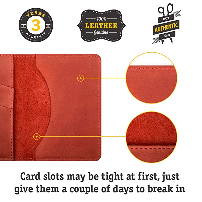 Cardholder SHVIGEL 15305 Red Genuine Leather for Business Cards, Ukraine