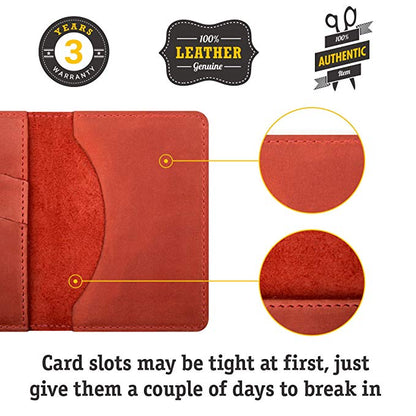 Cardholder SHVIGEL 15305 Red Genuine Leather for Business Cards, Ukraine