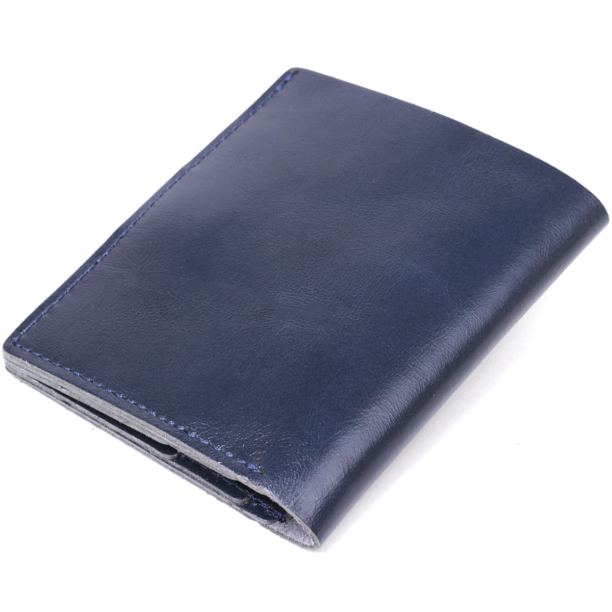 Comfortable Genuine Leather Wallet SHVIGEL 16507 Blue - Made in Ukraine, Stylish Design
