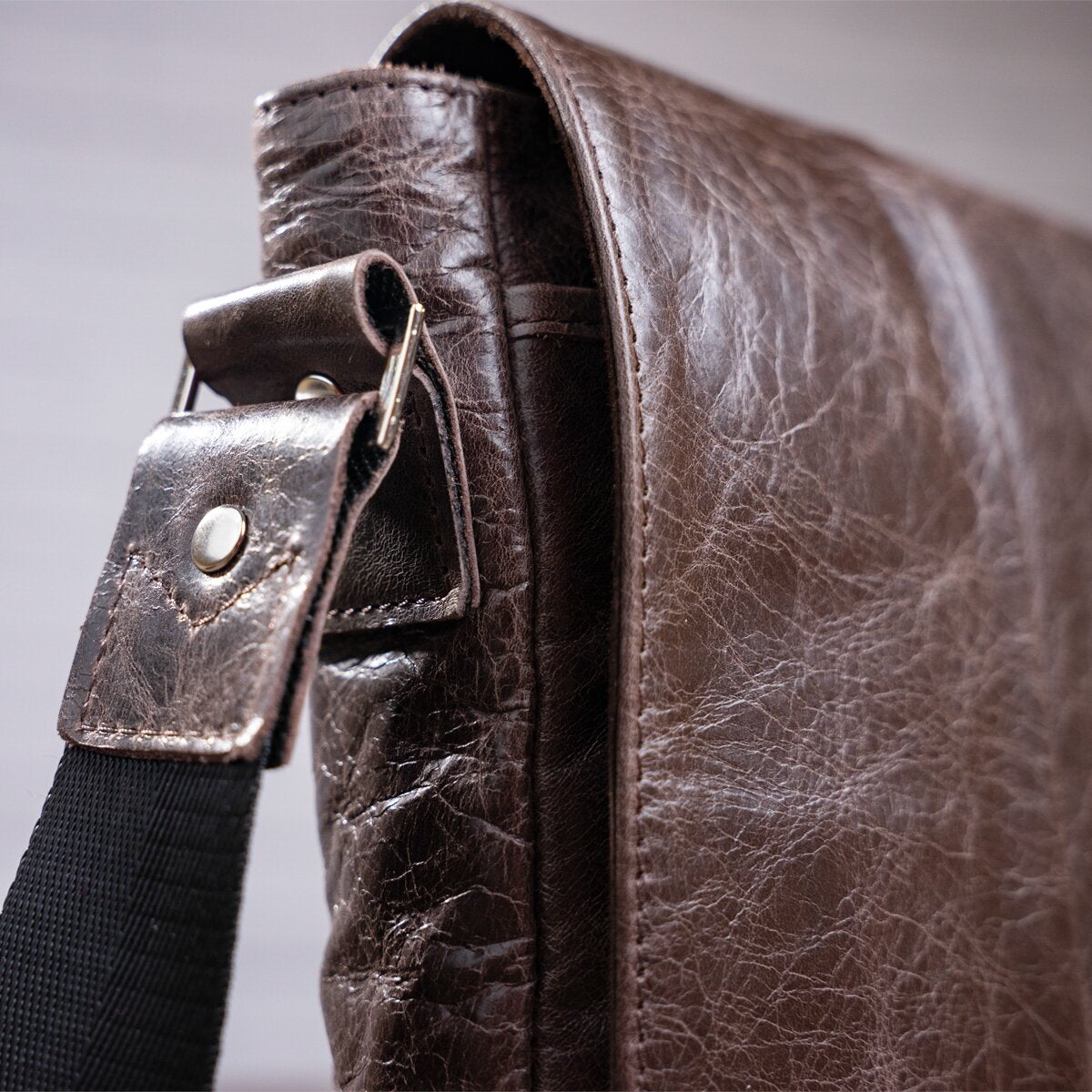 Genuine Leather Bag SHVIGEL 00979 Brown - Made in Ukraine, Stylish & Durable