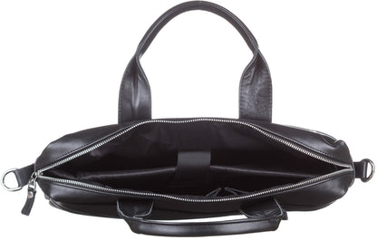 Laptop Bag SHVIGEL 11041 Black Genuine Leather Handmade in Ukraine