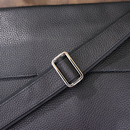 Leather Bag SHVIGEL 00997 Black - Natural Leather Handmade from Ukraine