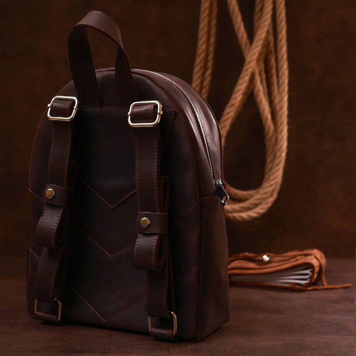 Universal Women's Backpack SHVIGEL 16329 Brown Genuine Leather Fashion Bag