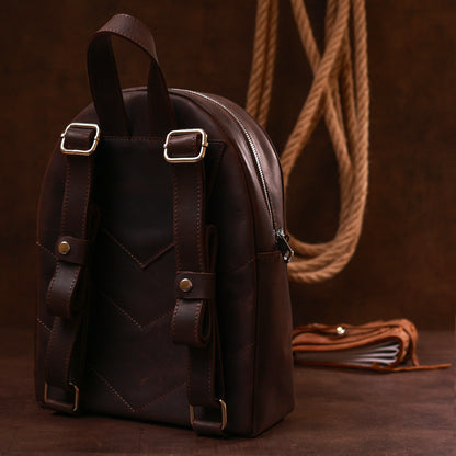 Universal Women's Backpack SHVIGEL 16329 Brown Genuine Leather Fashion Bag
