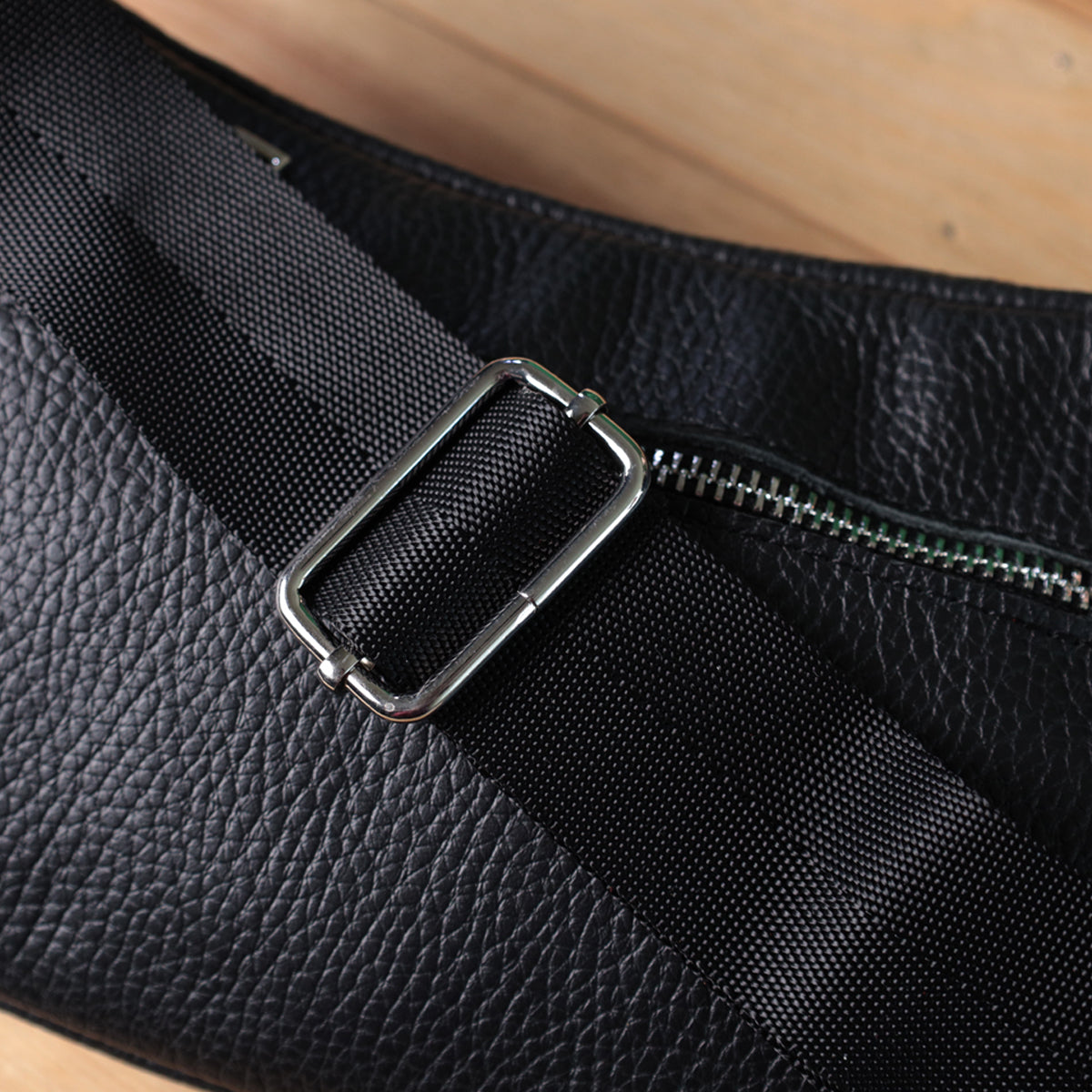 Unisex Leather Bum Bag SHVIGEL 22824 Black - Stylish Natural Leather Design