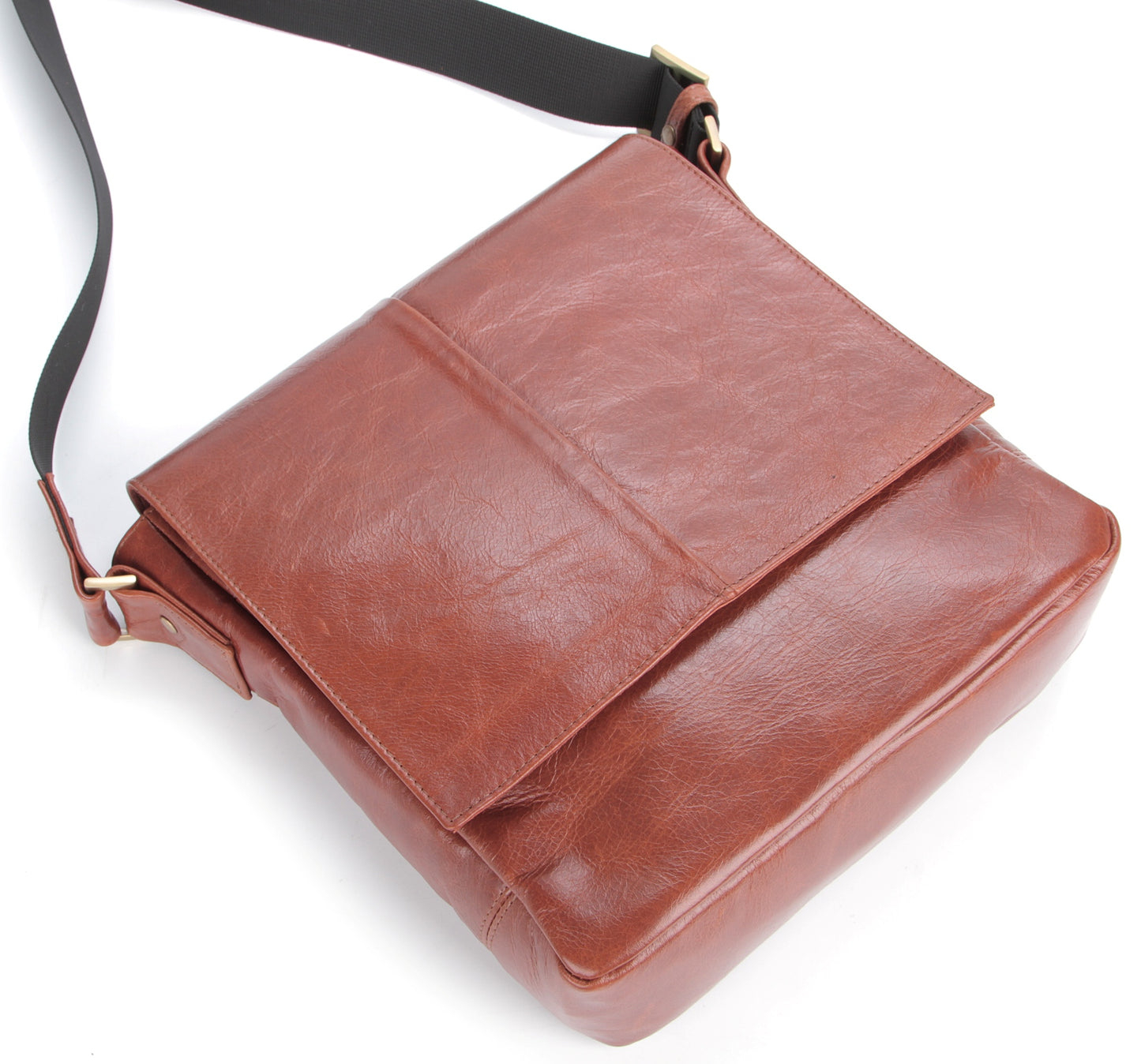 Leather Bag SHVIGEL 00877 Brown Genuine Leather Made in Ukraine