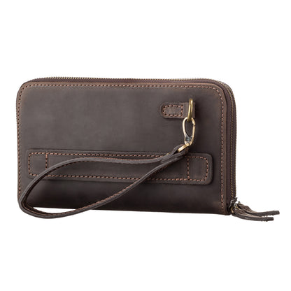 Men's Leather Clutch SHVIGEL 11083 Brown Natural Leather Made in Ukraine