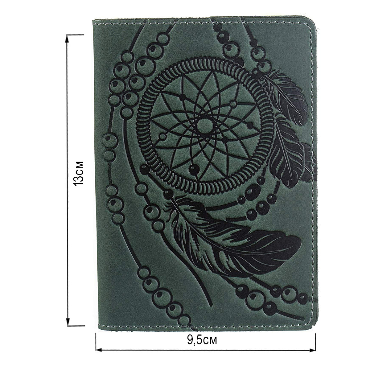 Passport Cover SHVIGEL 13836 Green Genuine Leather for Stylish Protection